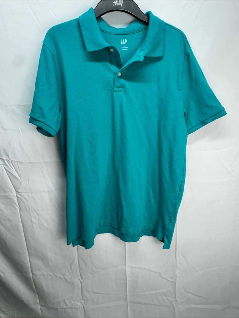 GAP Men's Teal-Green Polo Shirt
